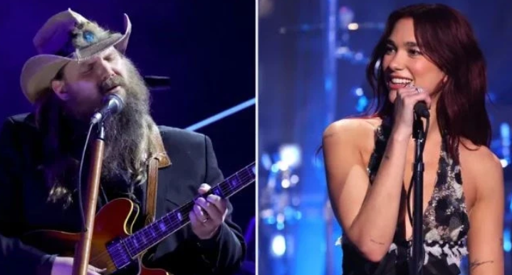 Dua Lipa në duet me Chris Stapleton, befasojnë të pranishmit në “ACM Awards”