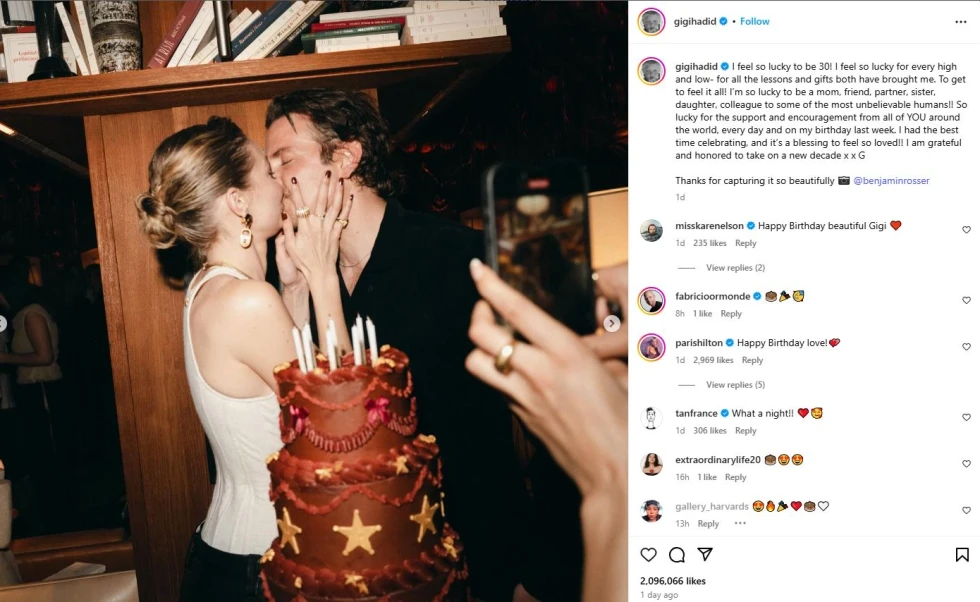 Gigi Hadid e zyrtarizon edhe në rrjete sociale lidhjen me Bradley Cooperin