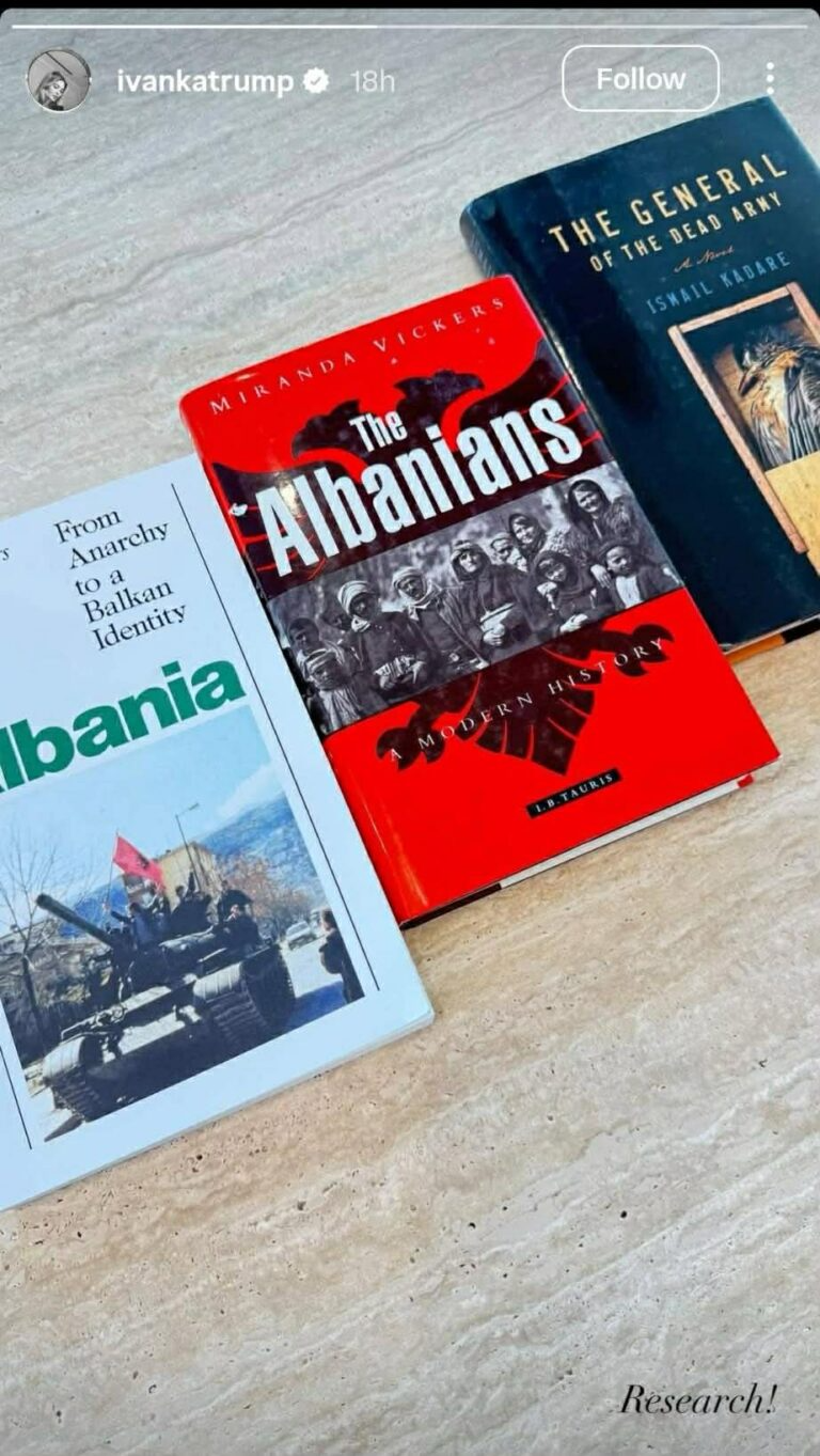 Ivanka Trump publikon librat për historinë shqiptare: Çfarë po hulumton?