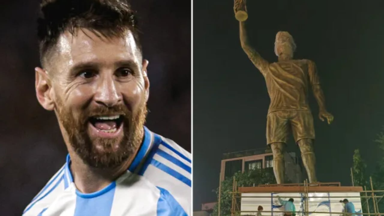 Lionel Messi nis  GOAT Tour  në Indi  ylli argjentinas do të zbulojë një statujë gjigante 21 metra në Kalkuta