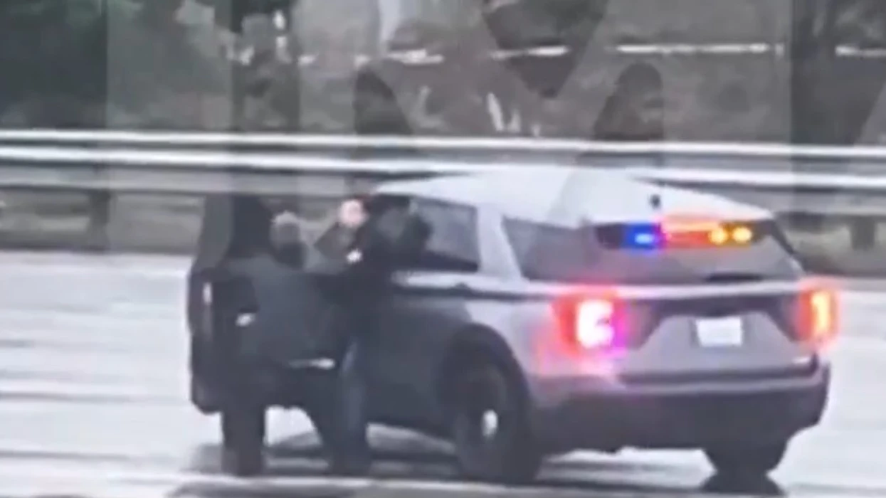 Skena nga Seattle si në video lojën GTA   këmbësori tërheq policin nga vetura dhe i vjedh automjetin zyrtar