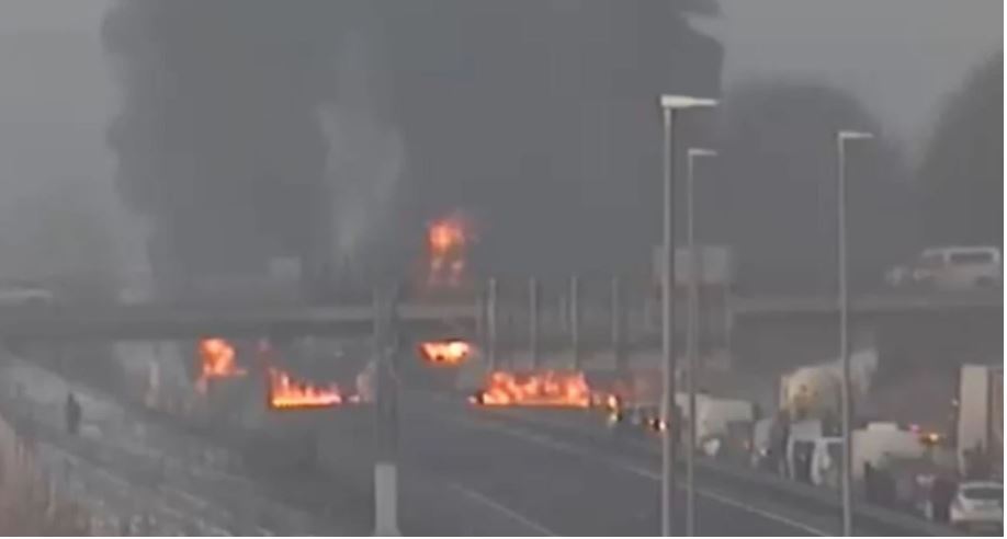 Aksident i rëndë në një autostradë në Slloveni  raportohet për shpërthim të një cisterne