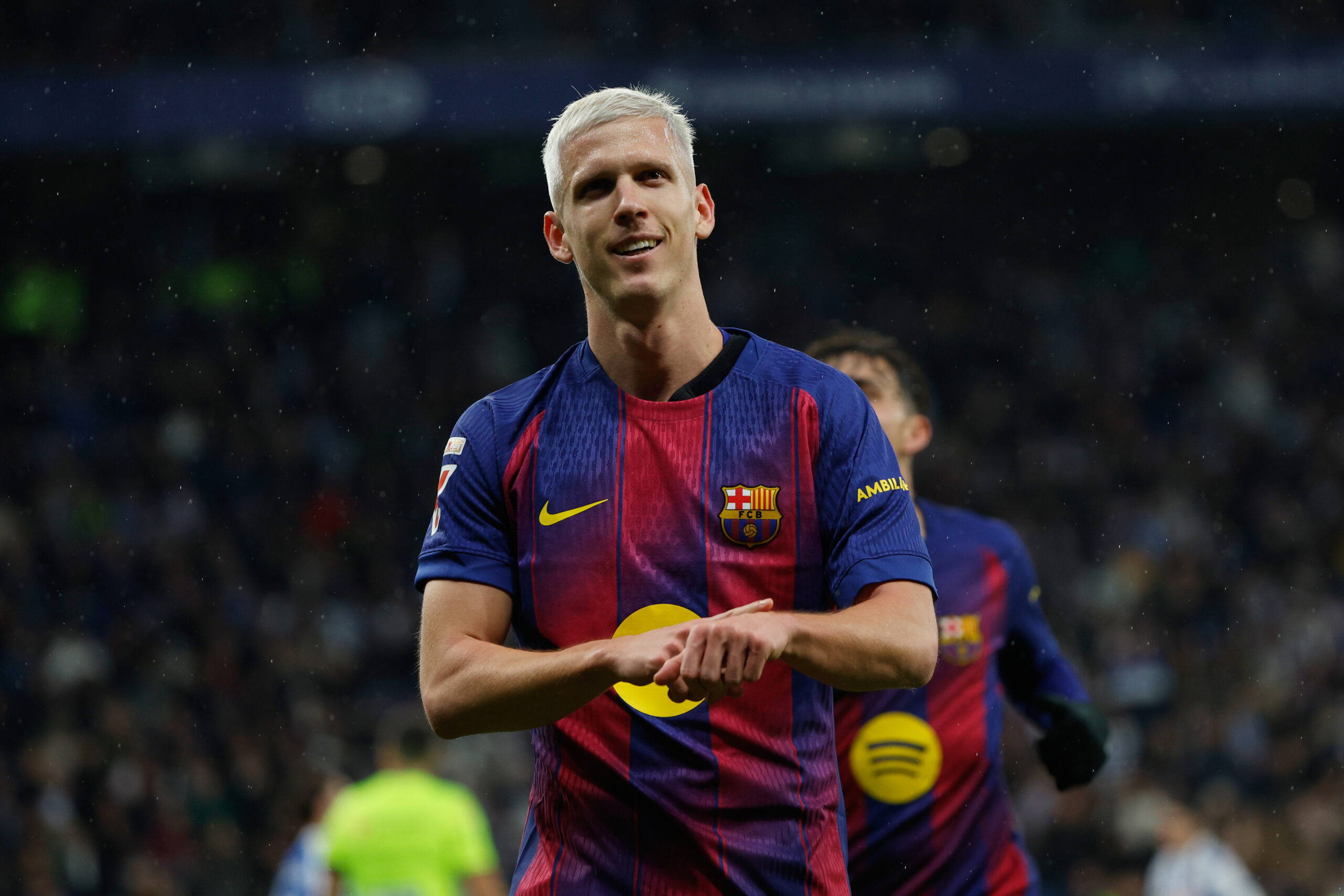 Dani Olmo  E fituam derbin falë portierit tonë Joan Garcia