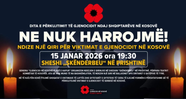 Më 15 janar do të ndizen qirinj për viktimat e gjenocidit në Kosovë