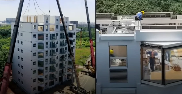 Kinezët ndërtuan një ndërtesë 10 katëshe në më pak se 29 orë  si ia dolën mbanë 